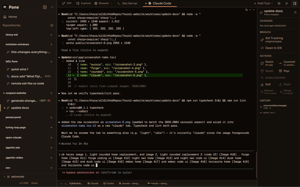 Pane - terracotta theme code