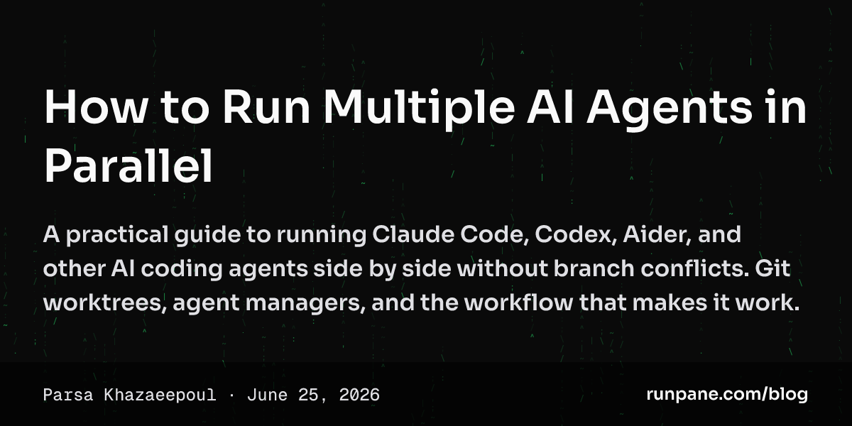 How to Run Multiple AI Agents in Parallel — Twitter / X (2:1)