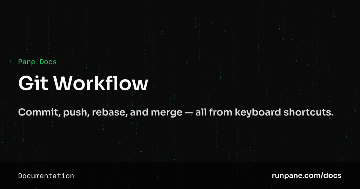 Git Workflow – Pane Docs