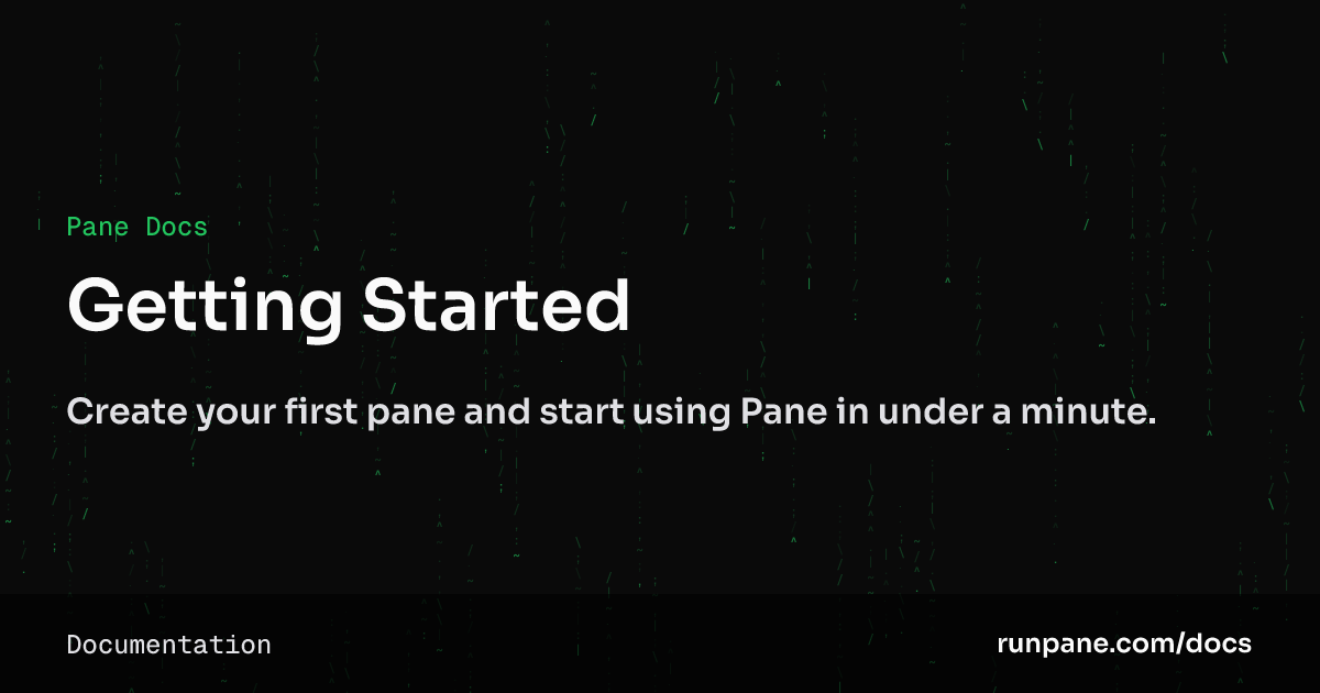 Getting Started | RunPane by Dcouple Docs