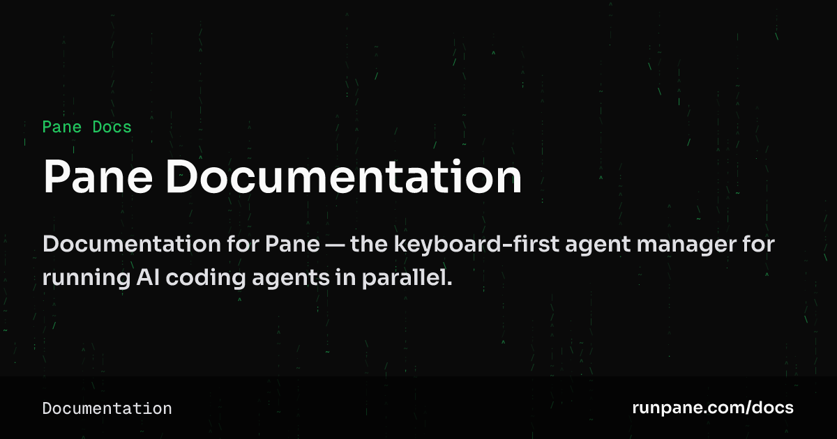 Pane Documentation – Pane Docs