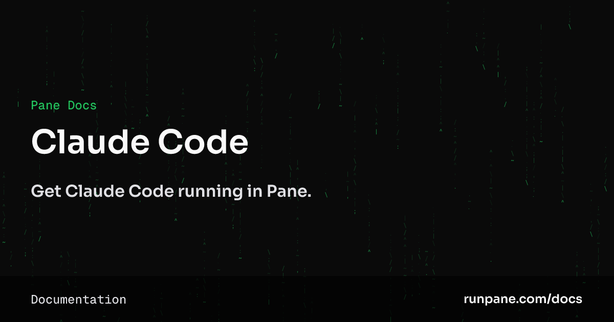 Claude Code – Pane Docs