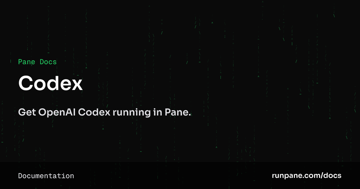 Codex – Pane Docs
